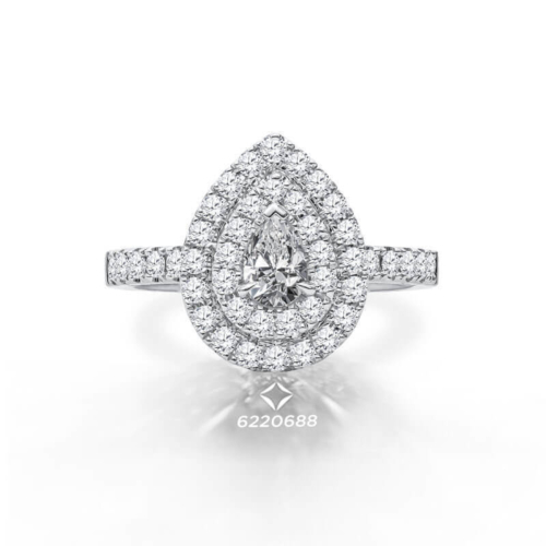a pear shaped diamond engagement ring